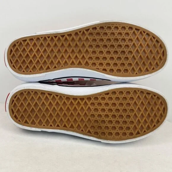 Vans Off The Wall Womens Sz 6 Low Top Sneakers Pink White Checkered Lace Up Shoe - Picture 6 of 13